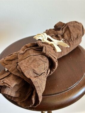 Brown Linen Pillow Cover
